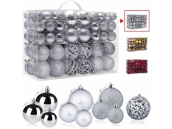 100 bolas navideñas plateadas. RNEMITERY