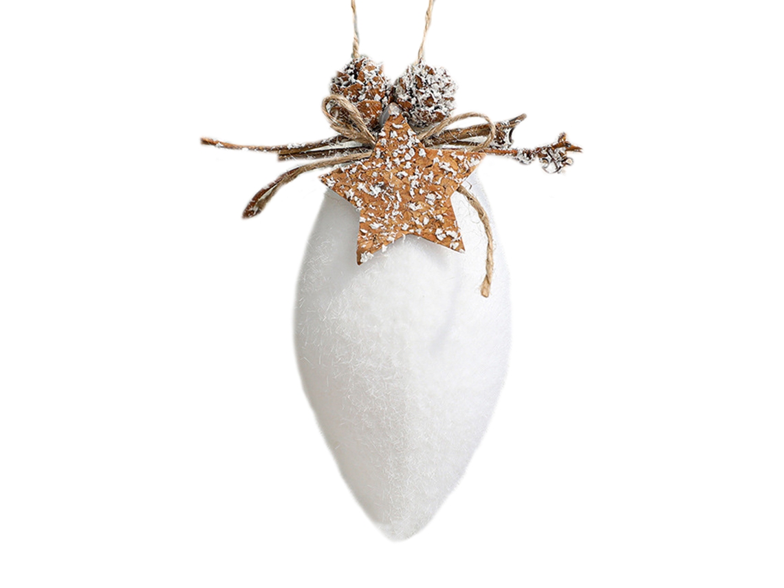 Campana decorativa navideña con bolas colgantes