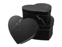Juego de 3 cajas con forma de corazón para guardar dulces y envolver regalos. Hengjian