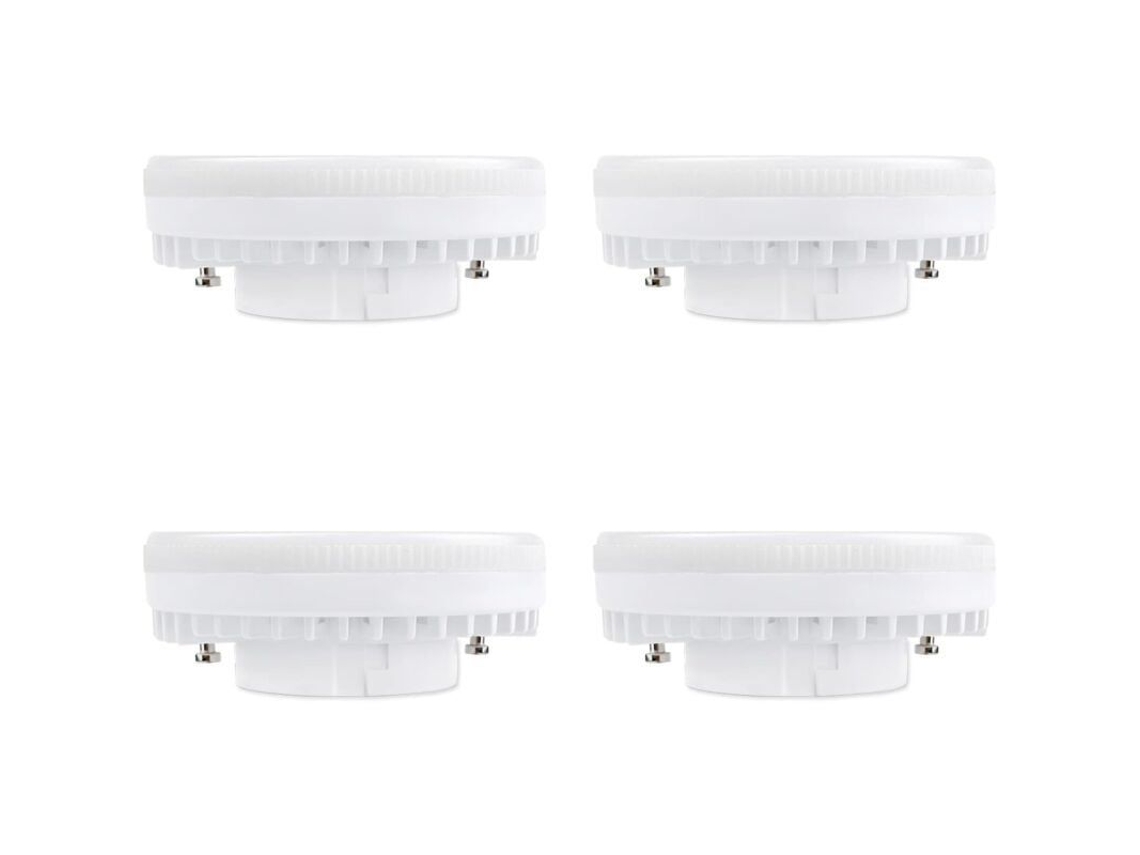 Bombilla Led Gx53 9w Blanco Neutro 4000k 900lm 120° Sin Regulador De Intensidad 4 Unidades Para Armarios De Cocina Y Techo
