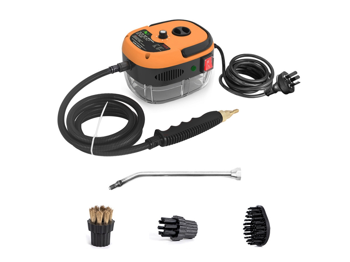 Limpiador a vapor multiusos Digitallab para eliminar manchas en el hogar y el coche (naranja)