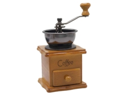 Molinillo de café manual con manivela, molinillo de café vintage de madera para granos de café.