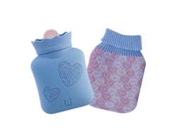 Bolsa De Agua Caliente De Silicona Para Niños, Alivio Del Dolor, Calambres, Dolor De Espalda, Cuello Y Pies (azul)