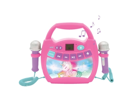 Instrumento Musical LEXIBOOK Unicorn Portable Karaoke Music Player (Edad Mínima Recomendada: 3 años)