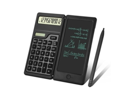 Calculadora Chrui T3 con bloc de notas, pantalla LCD de 12 dígitos, compatible con energía solar y batería