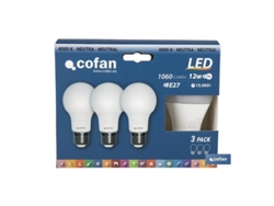 Pack de 3 bombillas led 12 w classic 240° 1060 lm 4000 k