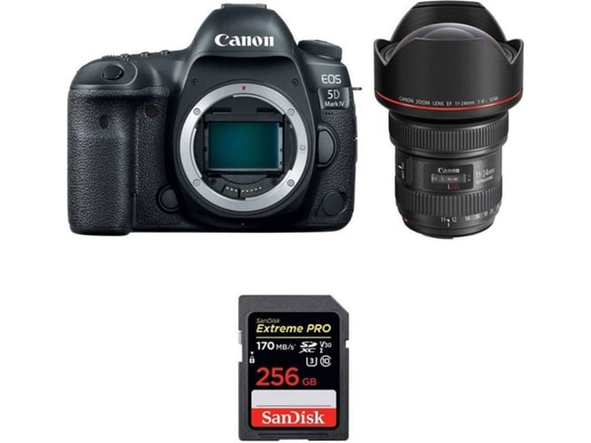Kit Cámara Reflex CANON EOS 5D Mark IV + EF 11-24mm f/4L USM + SanDisk 256GB