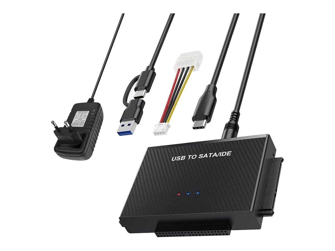 Adaptador Usb 3.2 E Ide Para Discos Duros De 2,5" Y 3,5" - Enchufe Europeo
