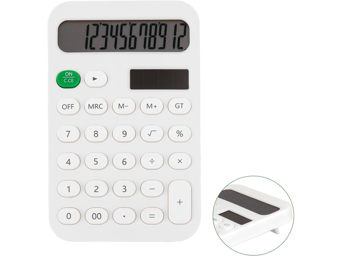 Calculadoras de bolsillo Eifson con 4 funciones, regalo para la vuelta al cole (blancas)