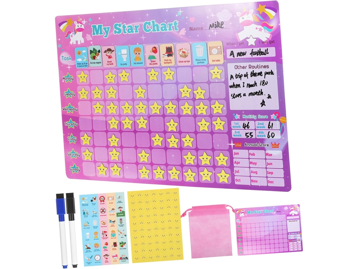 Juego De Formularios De Autodisciplina Con Horario Para Imanes Infantiles
