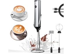 Espumador de leche, batidora eléctrica recargable por USB, ideal para café, capuchino y chocolate caliente.