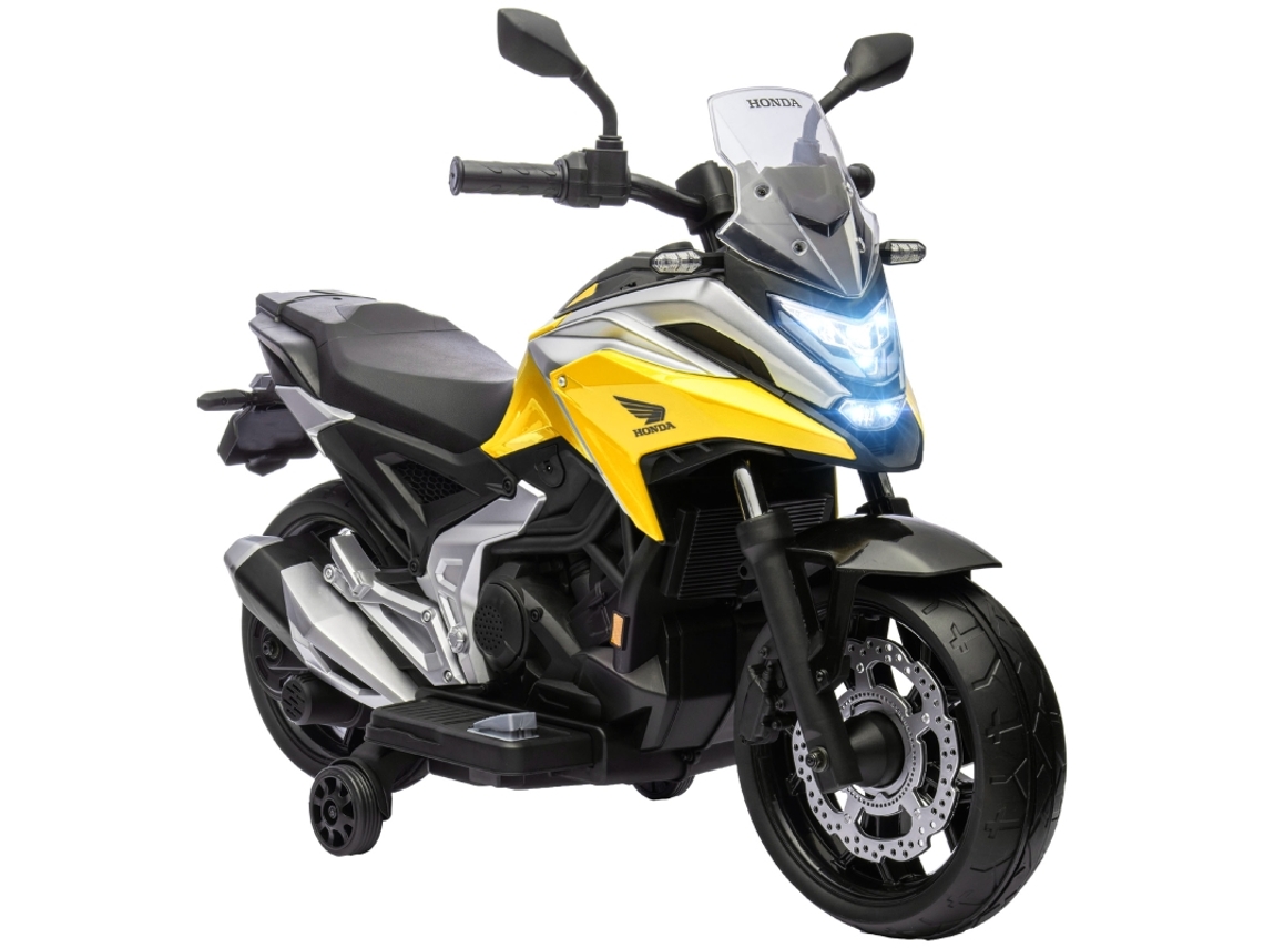 Moto Infantil Honda De 3 Km/h Con Música Y Luces Amarillas