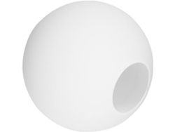 Pantalla Para Lámpara Colgante De Cristal Mate 13 Cm Diámetro Redondo Vidriado Blanco Opaco Cubierta