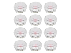 Baoj-202612 Botões de Arcade Profissionais Vermelhos com Interruptor Mecânico Pom para Hitbox, Joystick, Arcade, Street Fighter 6, Transparente Branco, 23,8mm