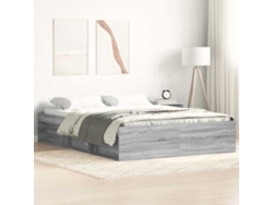 Estructura De Cama Sonoma Gris 140x200 Cm