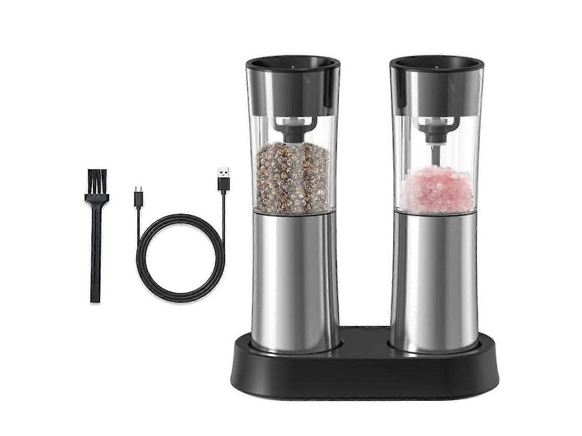 Molinillo eléctrico de sal y pimienta con carga USB, molinillo de pimienta eléctrico de inducción automático. Rosewell