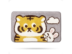 Alfombrilla de baño Linjou Cute Tigre, alfombrilla de baño de microfibra suave y antideslizante.