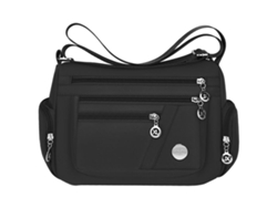 Bolso de hombro para mujer, bandolera ligera de nailon con diseño multifuncional, lavable a máquina, impermeable, con cremalleras y asa suaves.