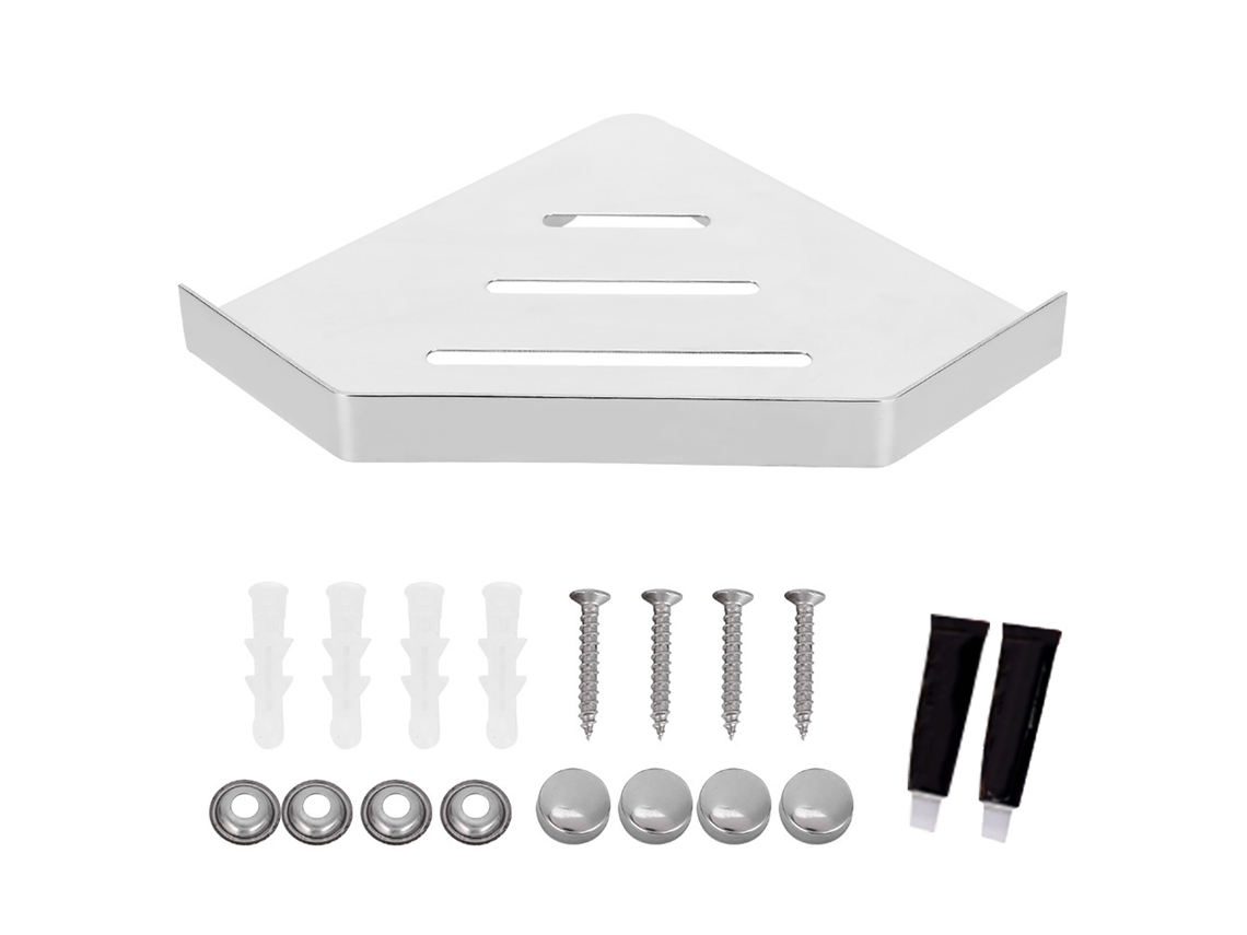 Estante Esquinero Para Baño, Sin Agujeros, Organizador De Almacenamiento Para Ducha, Acero Inoxidable.