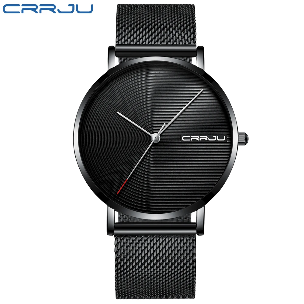 Reloj De Pulsera Analógico Para Hombre, Moderno, Informal, De Negocios, Resistente Al Agua, Color Negro