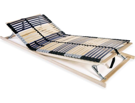 vidaXL Somier de láminas 42 láminas 7 zonas 70x200 cm