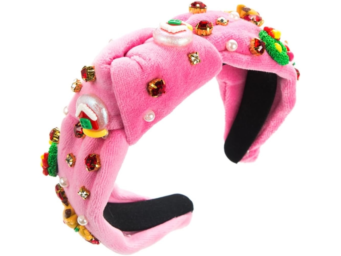 Diadema Navideña De Terciopelo: Estéticamente Agradable, Con Encanto Festivo Y Estilo Francés.