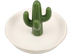 Bandeja Cerámica Forma Cactus Joyas Anillos Pendientes Organizador Decorativo Compacto Hogar Oficina
