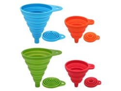 Conjunto De Funil De Silicone Dobrável, Variedade Multicolorida Para Transferência De Aplicativos Ampla, Armazenamento Fácil Limpo
