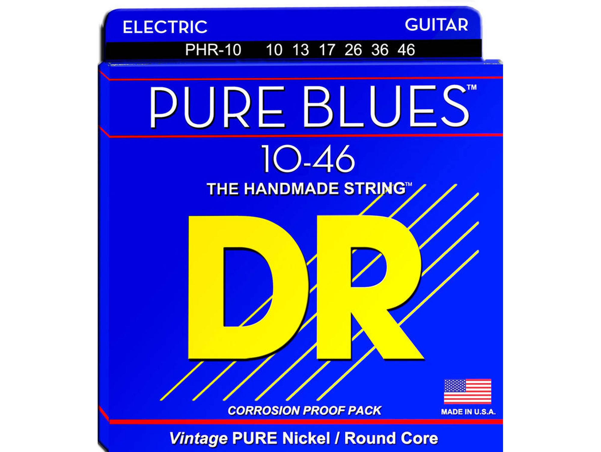 Juego de Cuerdas Guitarra Eléctrica DR PHR-10 Pure Blues (.010 - .013 - .017 - .026 - .036 - .046 - Níquel)