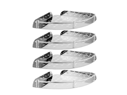 Estante de ducha de acero inoxidable, 4 piezas, montaje en pared, baño