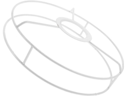 Adaptador De Anillo Redondo De Alambre Blanco De 4 Cm Para Pantalla De Lámpara (soporte Para Bricolaje)