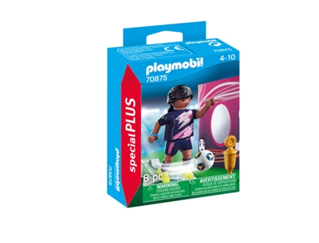 PLAYMOBIL Special Plus Futbolista Con Muro de Gol (Edad Mínima Recomendada: 4 años - 8 Piezas)