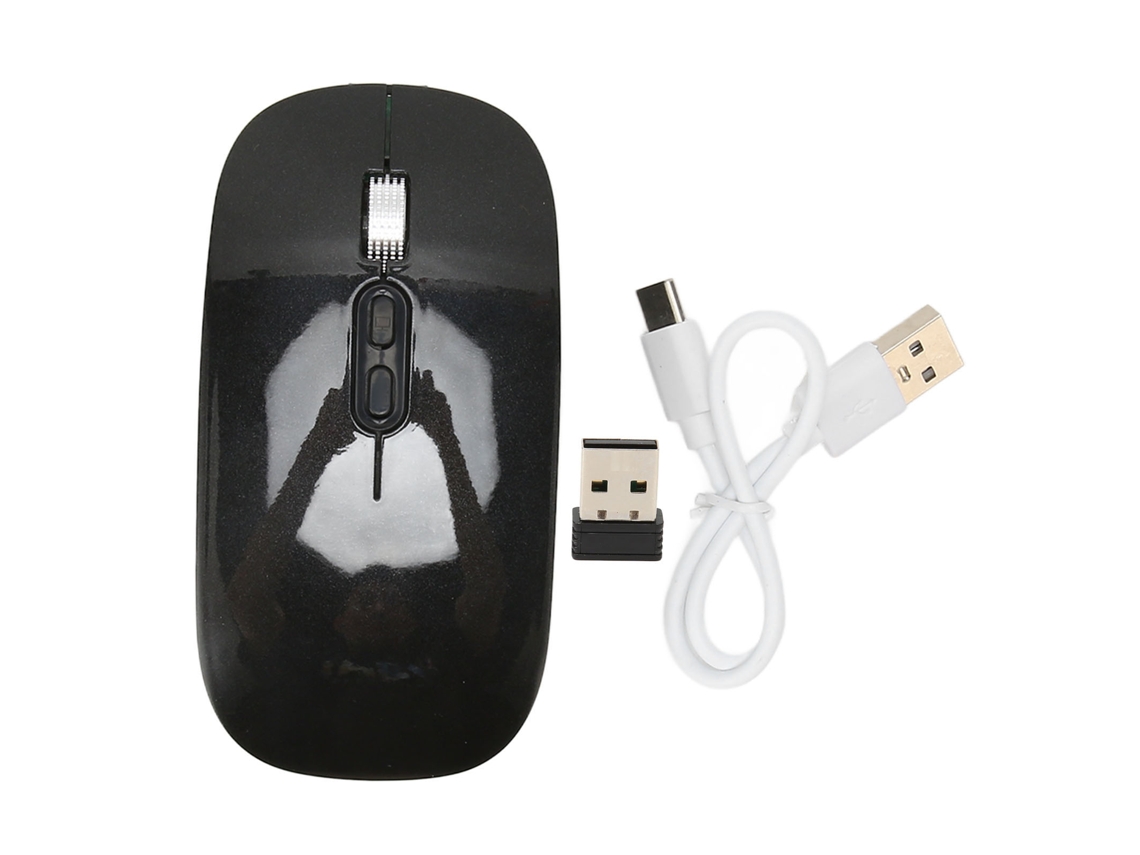 Ratón inalámbrico recargable, silencioso, Bluetooth