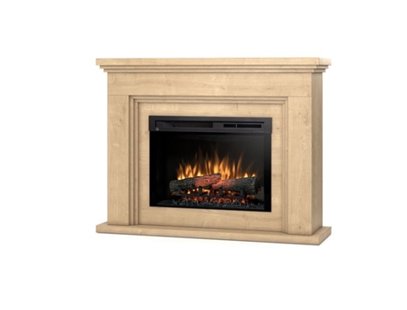 Chimenea LED eléctrica independiente ARDILA 26' Roble claro 118 x 90.8 x 31.5 OUTINFIRE