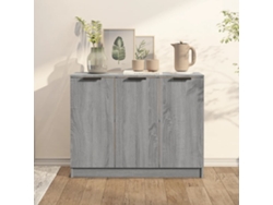 Aparador De Madera Contrachapada Gris Sonoma 90,5x30x70 Cm