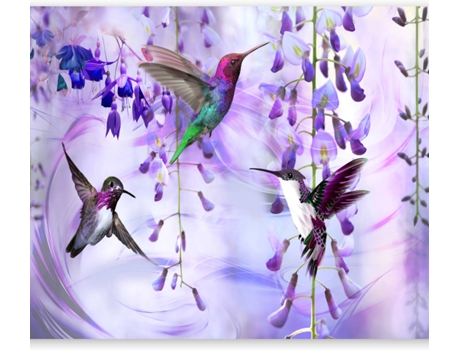 Papel de Pared ARTGEIST Flying Hummingbirds Violet (98x70 cm)