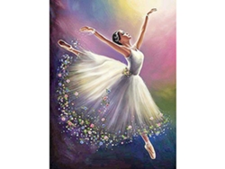 Kit de pintura 3D: Hermosa bailarina con diamantes de imitación