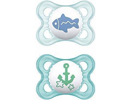 Conjunto 2 Chupetes MAM Original Azul (0+ meses)