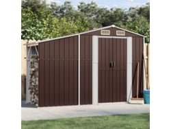 Abrigo De Jardim 277x93x179 Cm Aã§o Galvanizado Castanho Dkd Home Decor