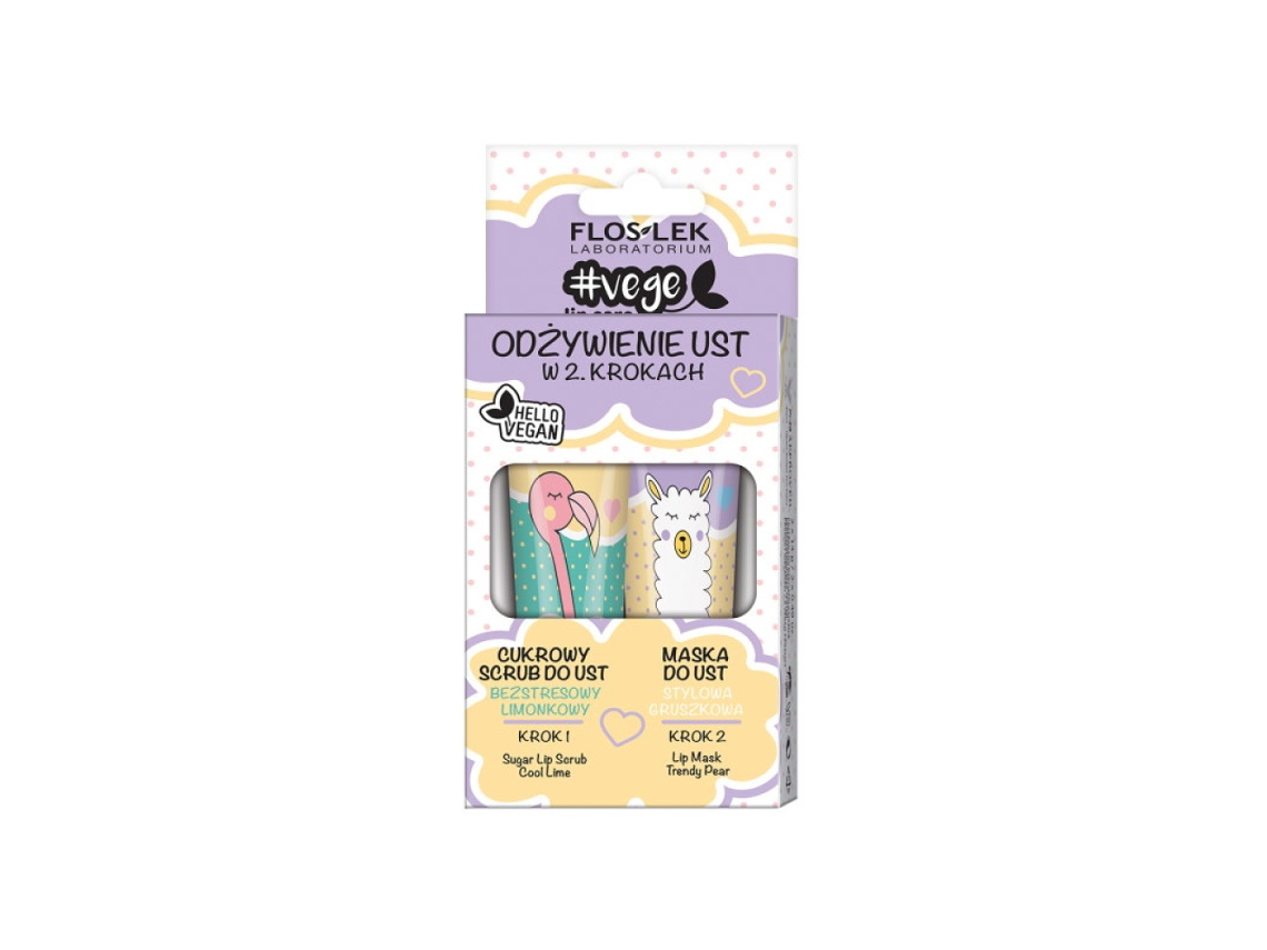Set Nutritivo Flos-lek Vege Para Labios, Bi-color, 2x14g