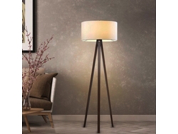 Lámpara de Pie LUX.PRO Newport (140 x Ø 38 cm - Tela / MDF - Crema)
