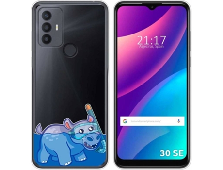 Carcasa para TCL 30 SE TUMUNDOSMARTPHONE Dibujos Transparente Hipo Multicolor