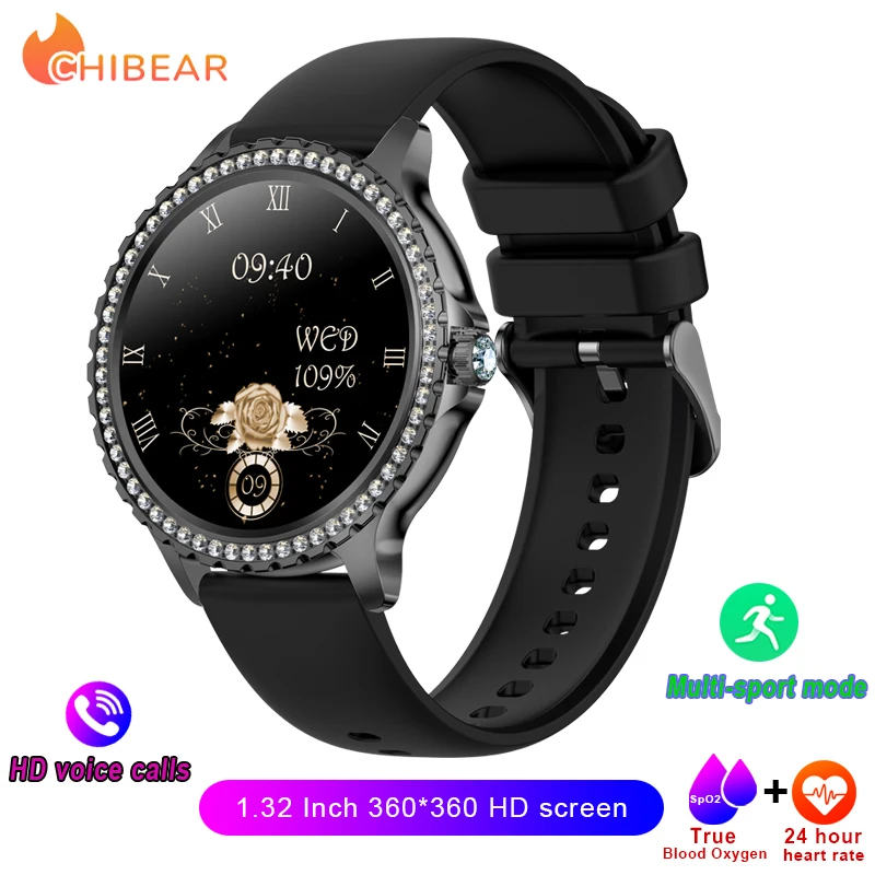 Reloj Inteligente (negro) Con Pantalla Amoled Hd De 1,32 Pulgadas Y Resolución 360*360.