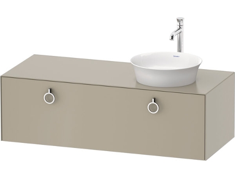 DURAVIT Tulip blanco, mueble de baño colgado en la pared, ancho 1300 x profundidad 550mm, con 1x extraíble, con tirador, WT4982R