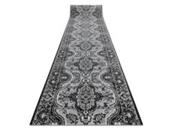 Alfombra de Pasillo Bcf Morad Wiosna Rosetón Gris 100 cm