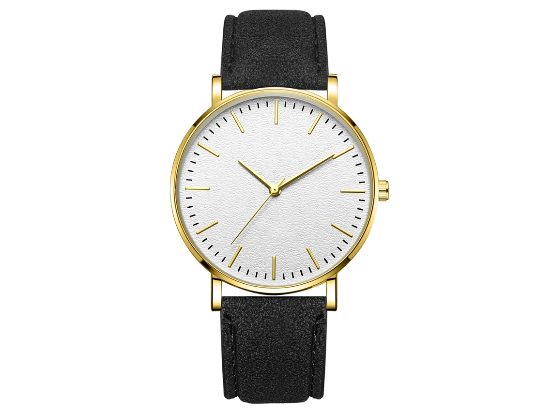 Reloj De Aleación Simple Y Moderno Con Esfera Redonda Para Mujer Y Hombre
