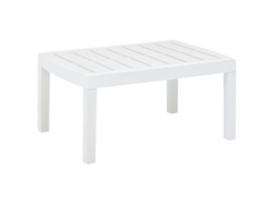 Mesa de jardín de plástico blanco de 78 x 55 x 38 cm, DKD HOME DECOR
