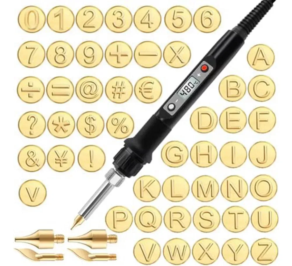 Nuevo kit de bricolaje para quemar madera y cuero con 26 letras de vayotoy