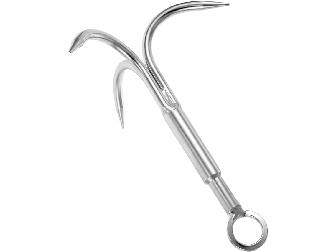 Gancho De Agarre De Acero Inoxidable De 3 Puntas, Compacto Y Multifuncional, Para Uso Acuático.