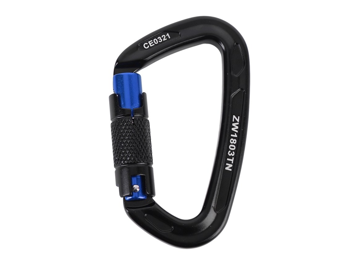 Clips De Escalada Autoblocantes 25kn 5620 Lbs Gancho Hebilla En D Multiusos Para Camping, Senderismo Y Actividades Al Aire Libre Negro Azul